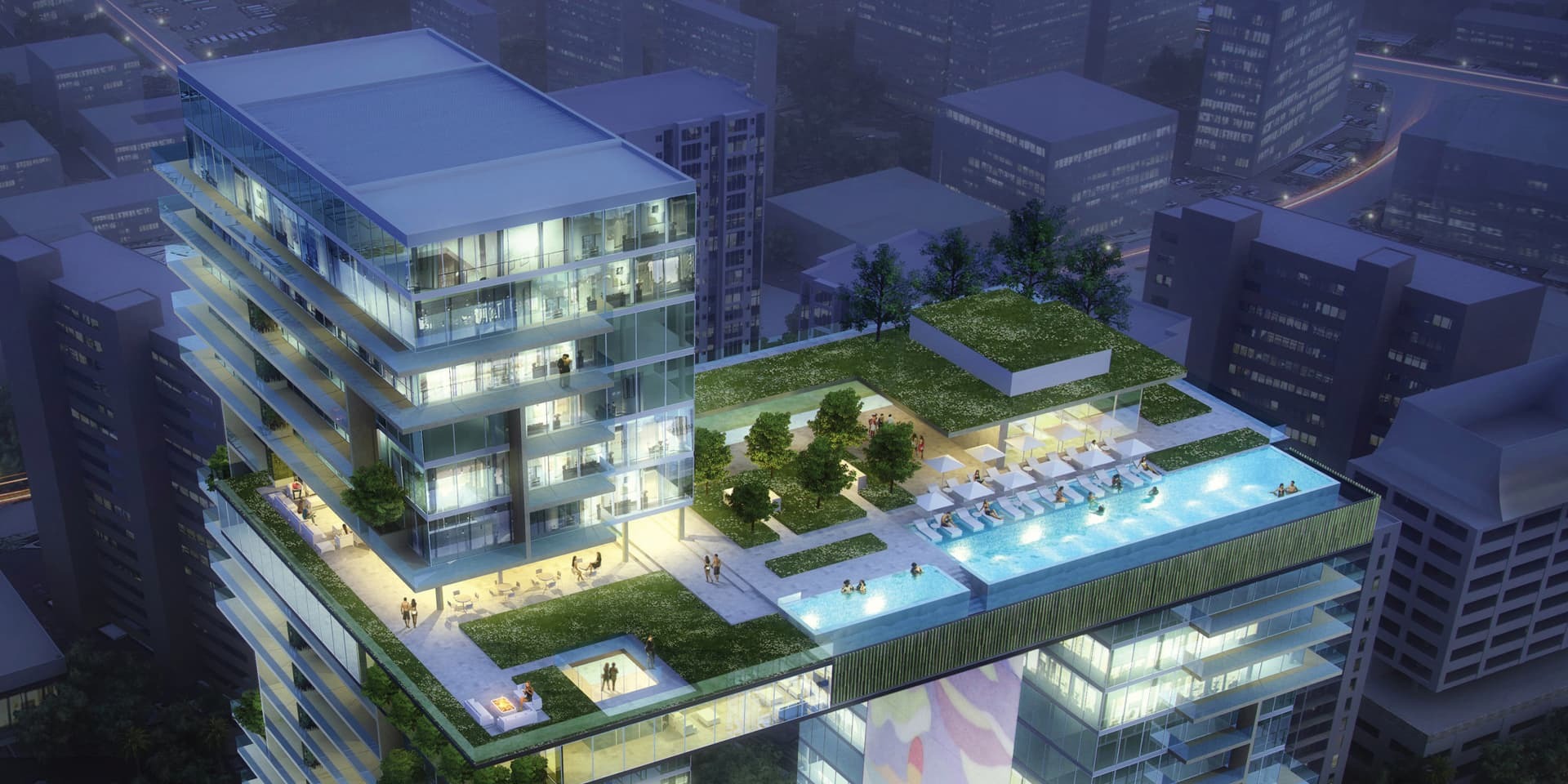 An aerial view of the top of 1500 Kapiolani. Credit: [au]workshop