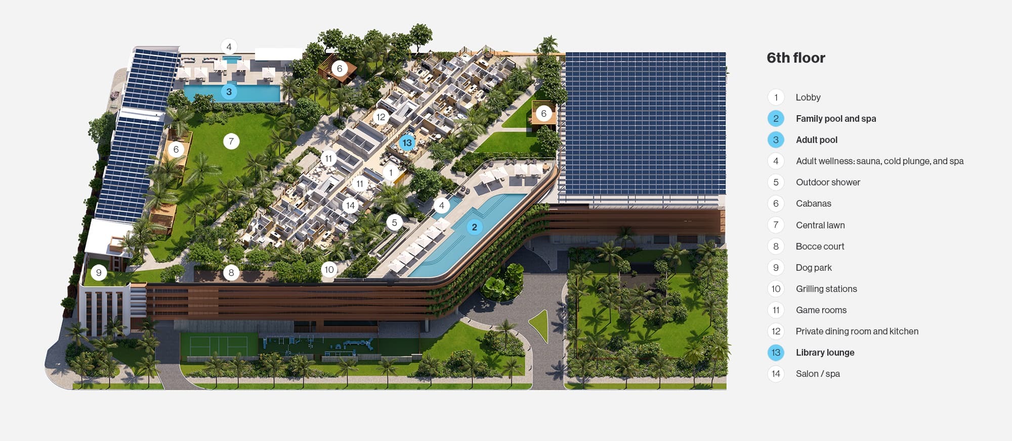 Recreation deck - 6th floor