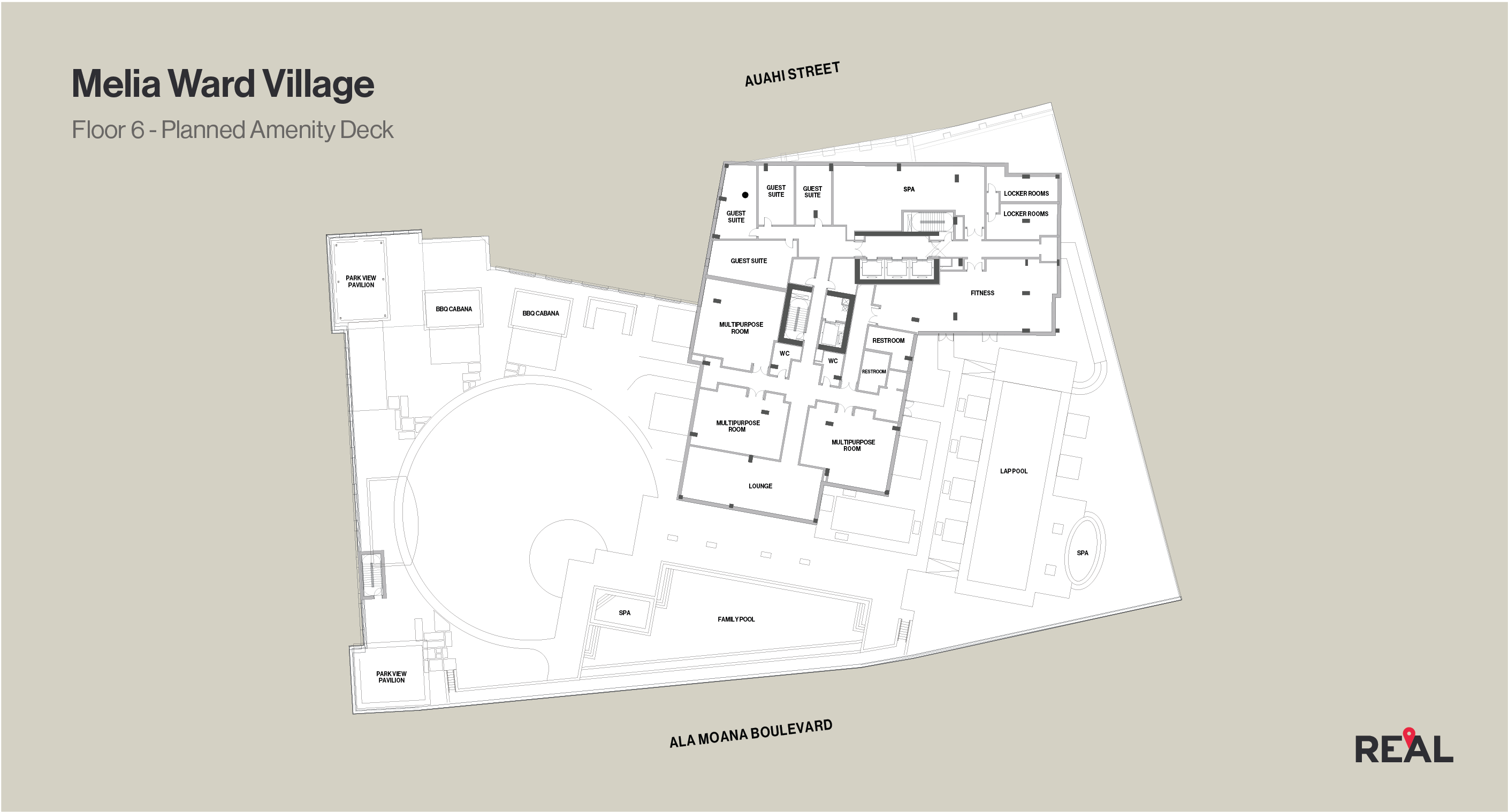 Melia's planned amenity deck on the 6th floor.