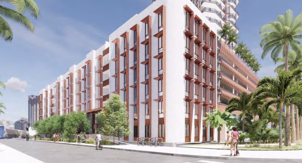 Reserved housing shown on corner of Koula St. & Ala Moana Blvd.