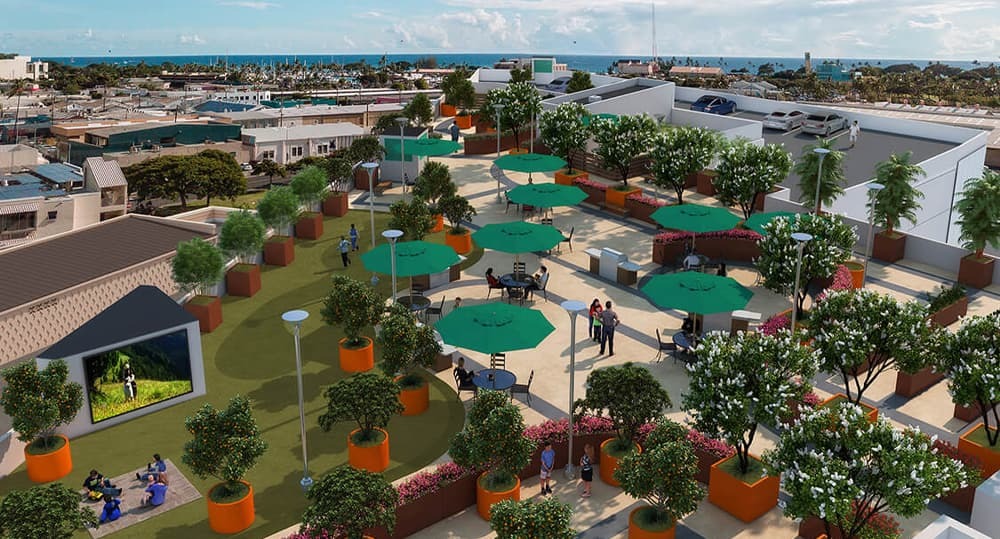 The recreation dec on the 9th floor.