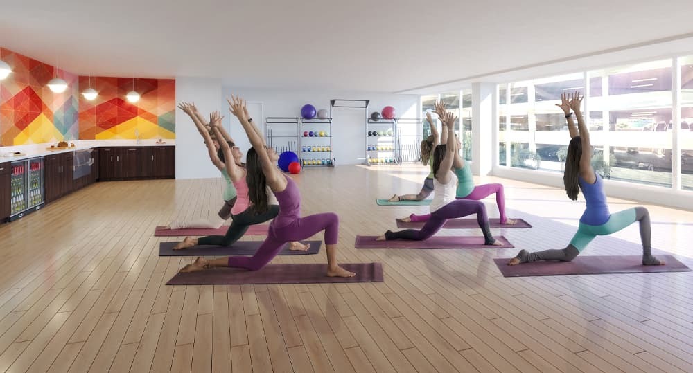 The yoga room will be on the 2nd floor.