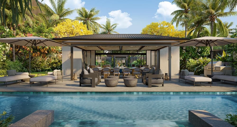 Malie Courtyard Makai Pool located on the ground floor.