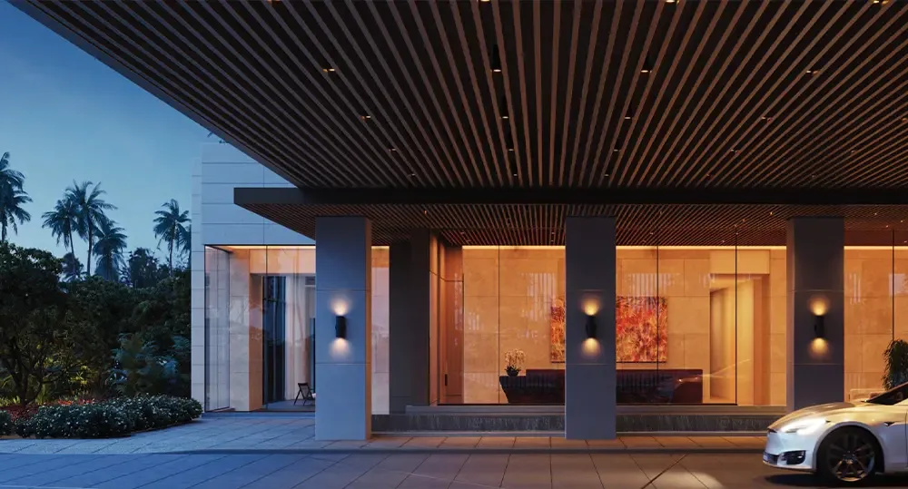 Porte cochère on Cooke St.