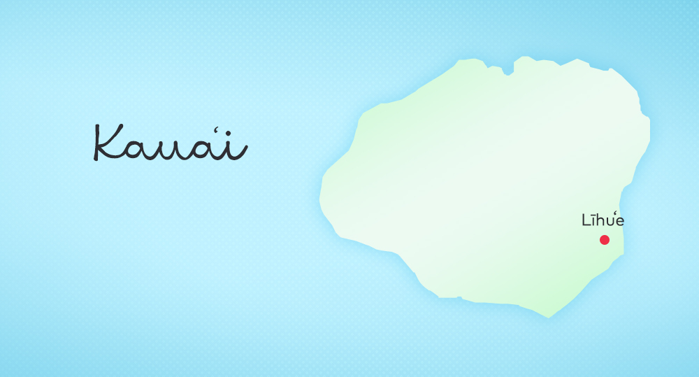 The island of Kauai.