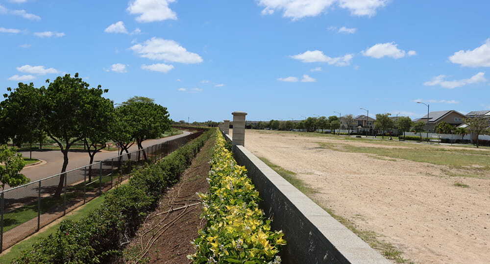 Shot of all the homesites facing west.