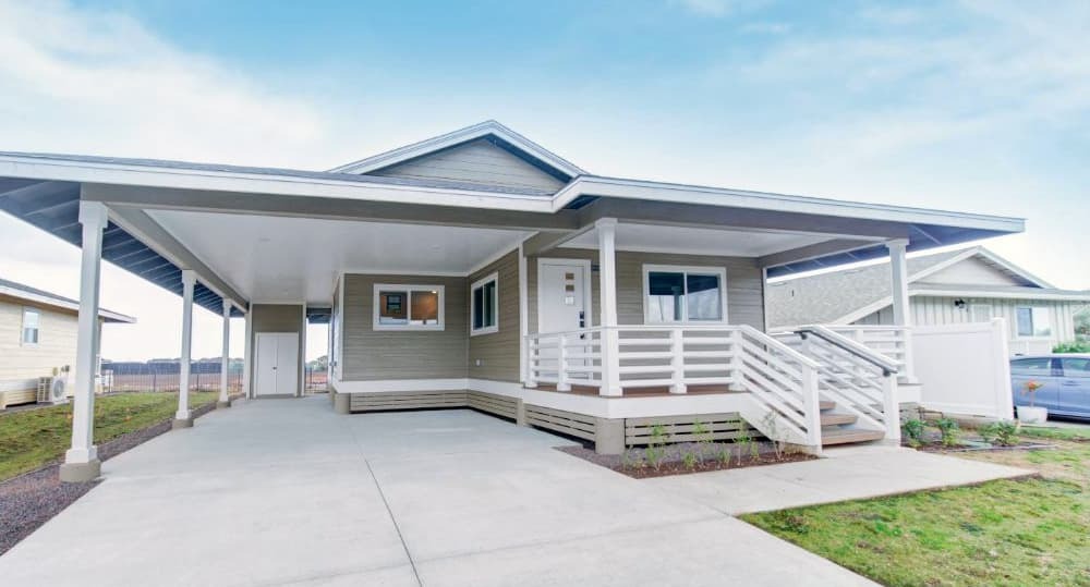 Completed home with Kunoa floor plan.