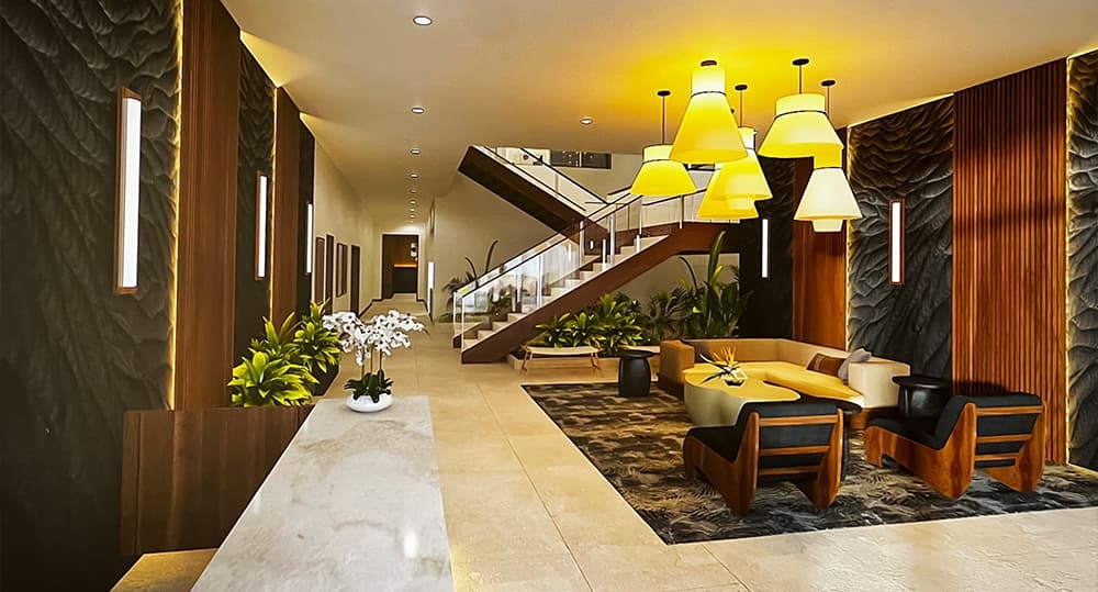 Lamaku's lobby design.