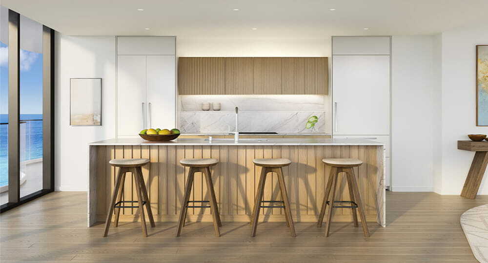 Example of a kitchen at Launiu.