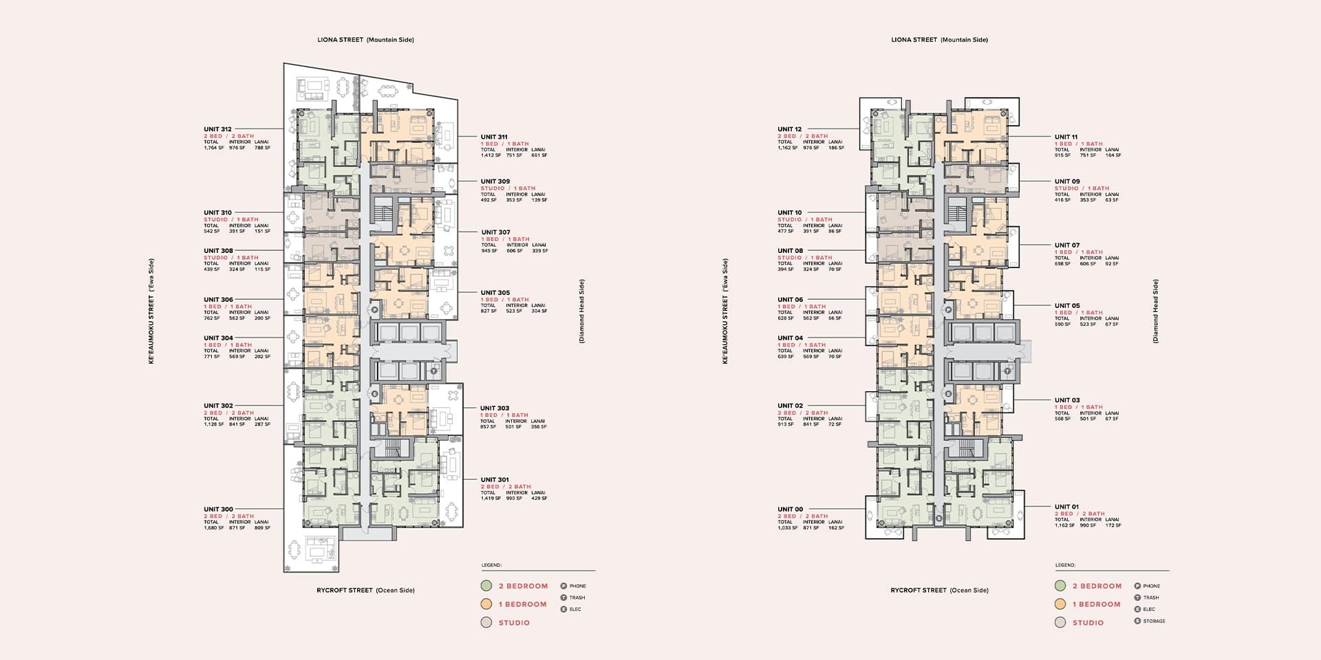 Liona Tower floor plans