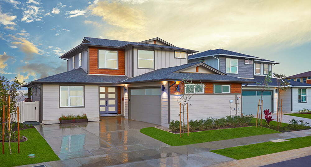 Floor plan 1 (Ho‘omau) shown from the outside.