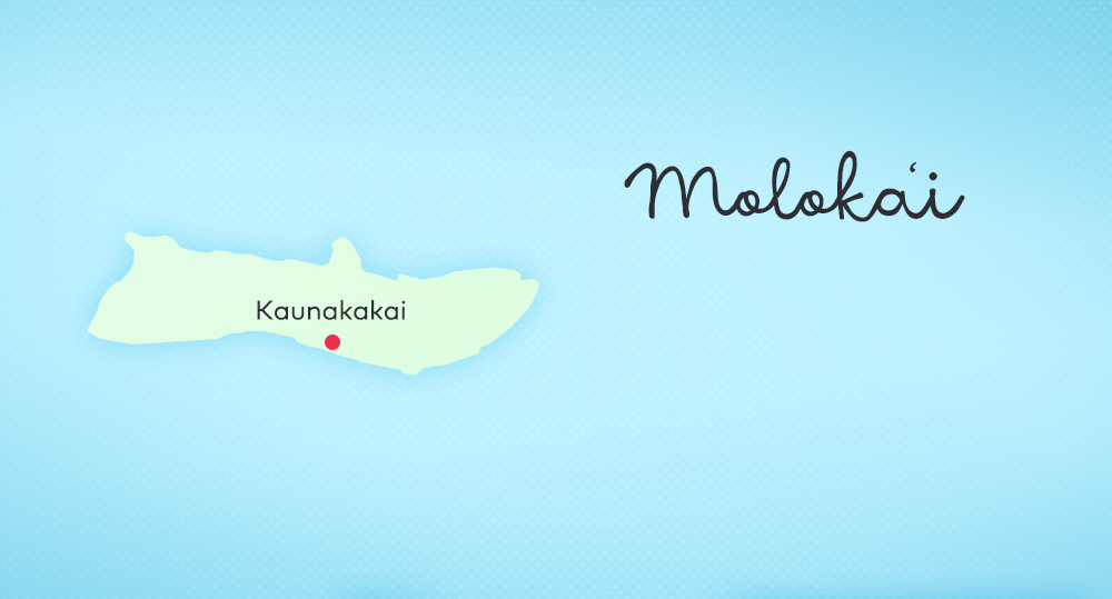 The island of Molokai.
