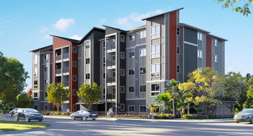 The original rendering showing Building #5.