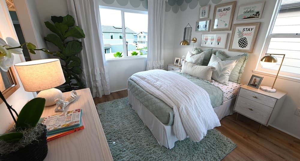 1 of the 3 bedrooms in No’eau (Plan 3).