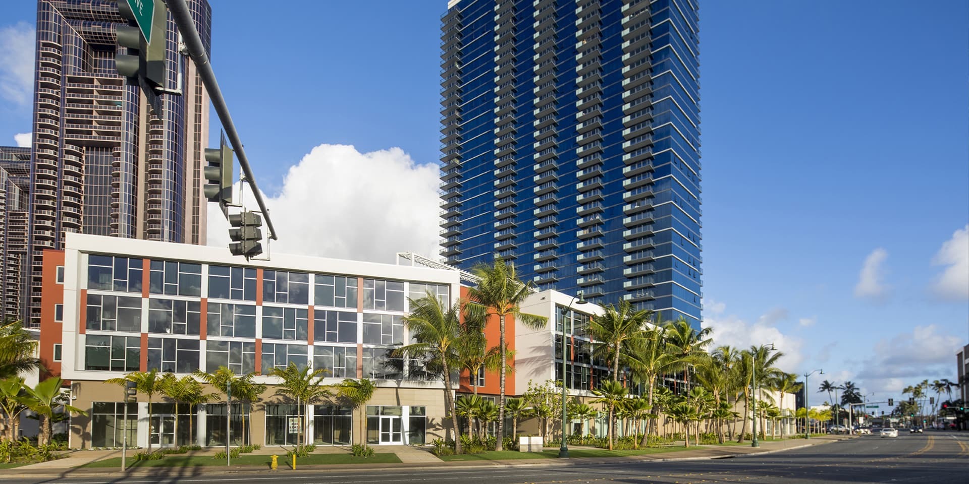 Shot of The Collection from Ala Moana Blvd.