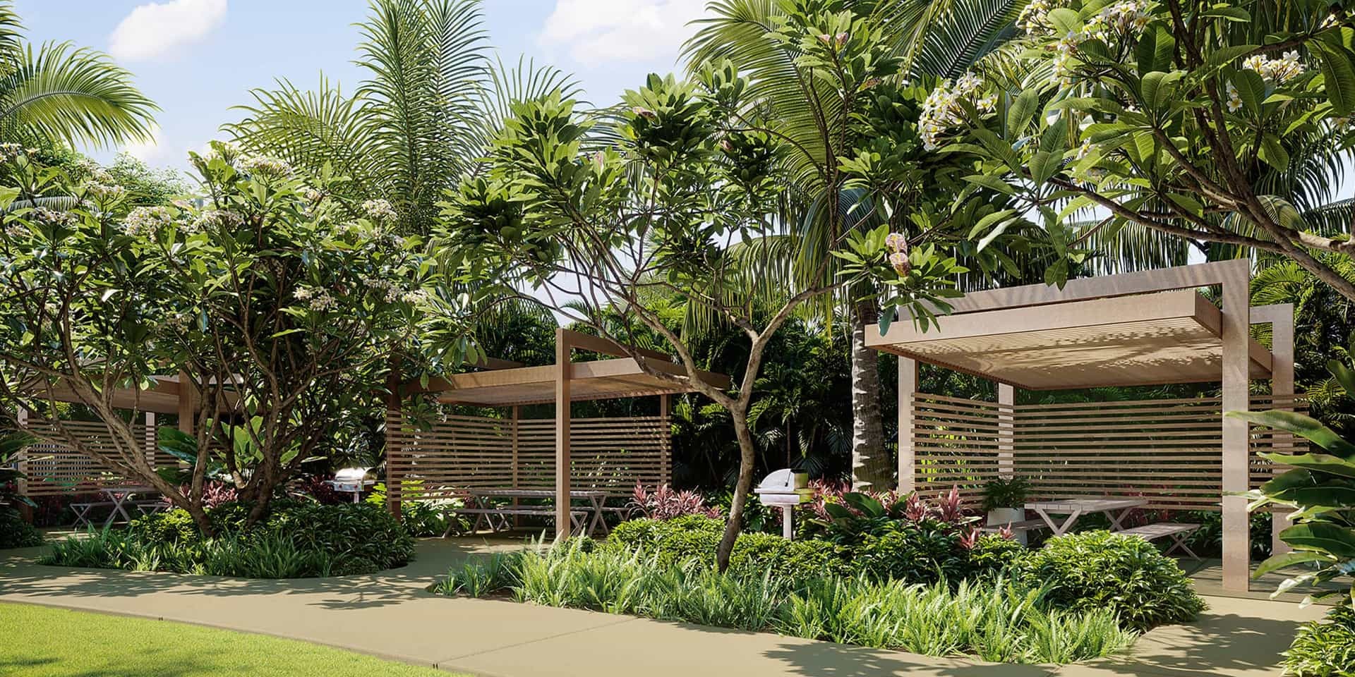 Families can reserve BBQ Cabanas to spend time with loved ones.