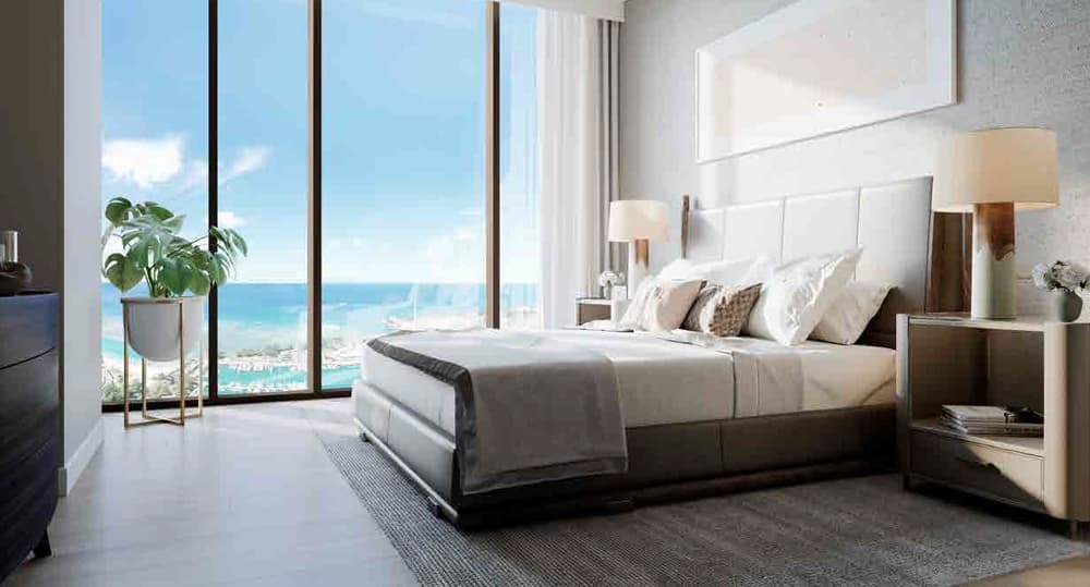 Simple spacious bedrooms with lots of natural light.