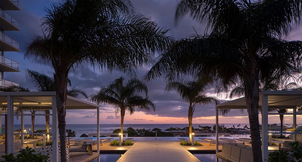 A sunset viewed from Waiea.